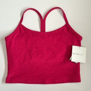 BEYOND YOGA Spacedye Slim Racerback Cropped Tank M NWT -Dragonfruit Sangria